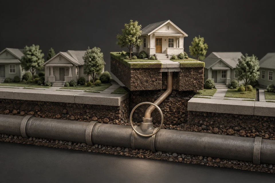 Conceptual illustration of address match · city-side record · private inspection